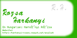 rozsa harkanyi business card